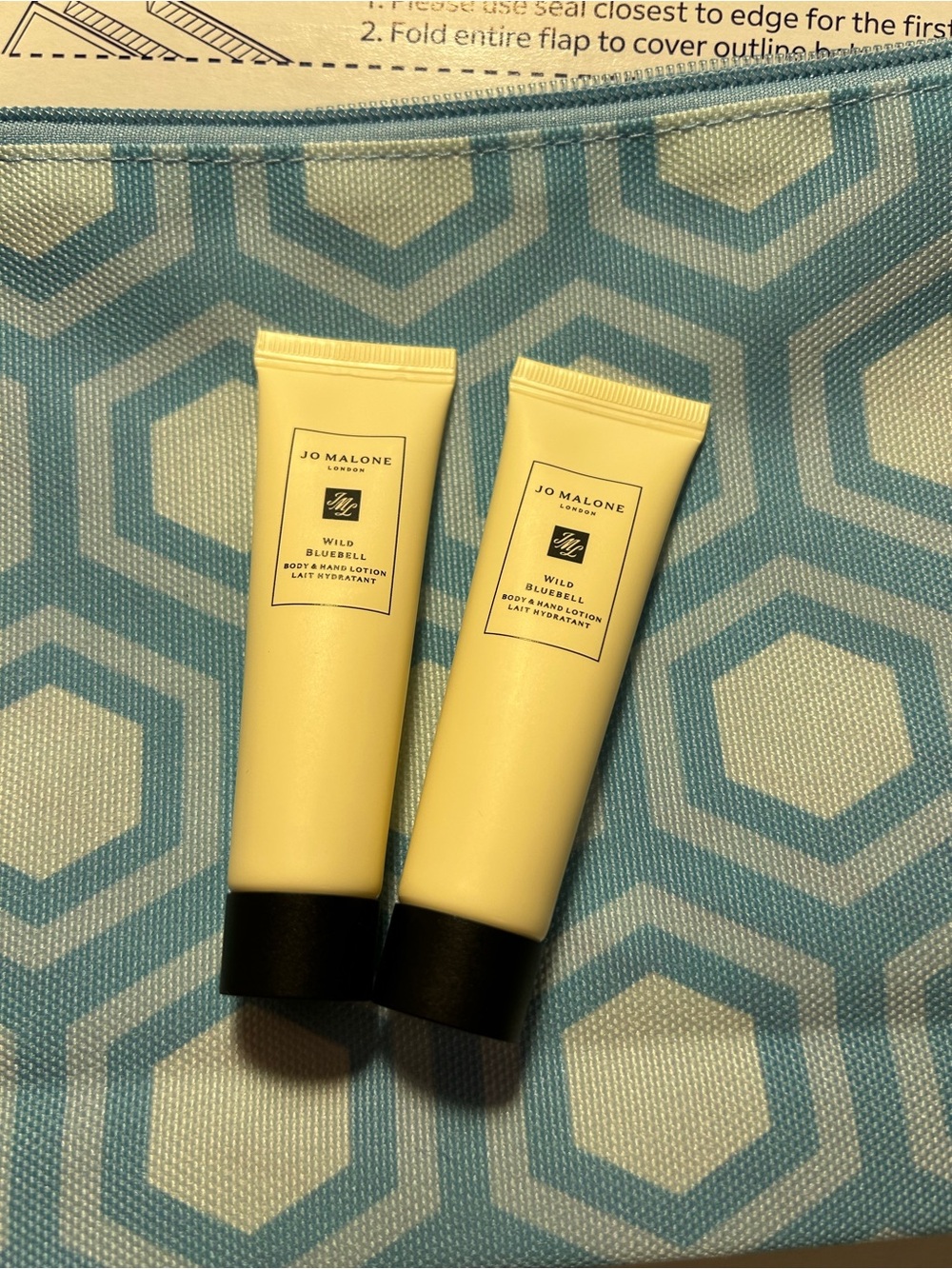 2x Jo Malone Yellow Wild Bluebell Body & Hand Lotion Tubes new sealed
